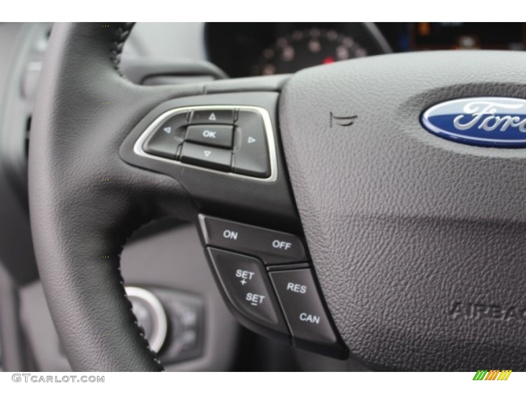 2019 Ford Escape SEL Medium Light Stone Steering Wheel Photo #130575804