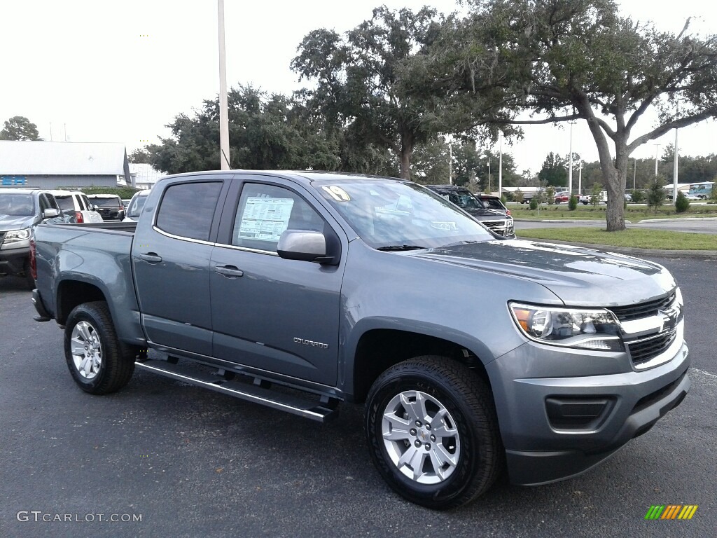 Satin Steel Metallic 2019 Chevrolet Colorado LT Crew Cab Exterior Photo #130580199