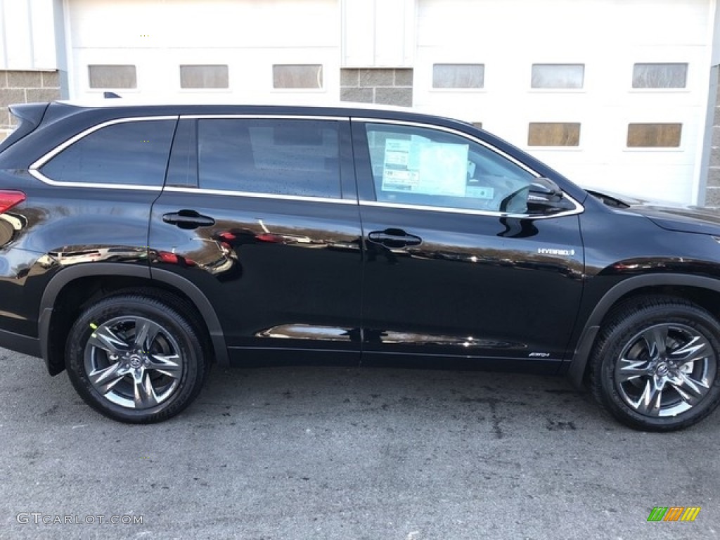 2019 Highlander Hybrid Limited AWD - Midnight Black Metallic / Black photo #2