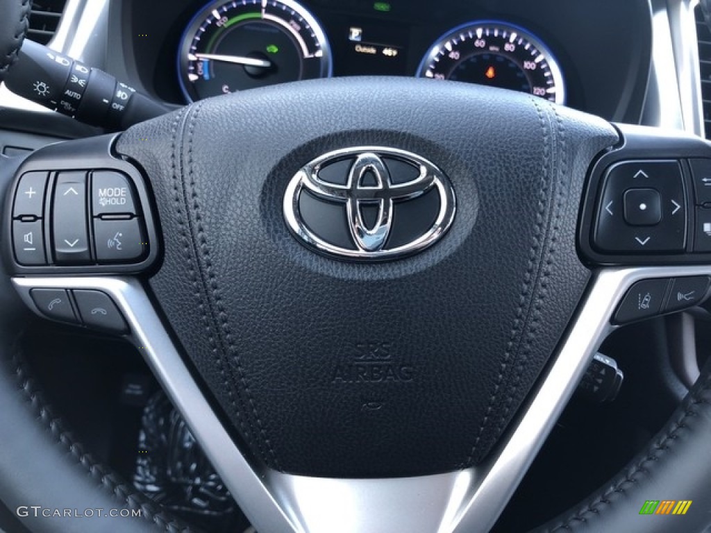 2019 Toyota Highlander Hybrid Limited AWD Black Steering Wheel Photo #130583232