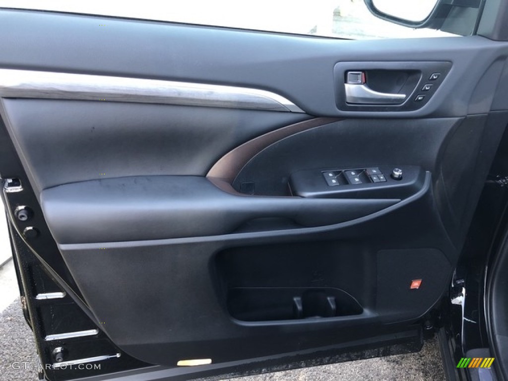 2019 Toyota Highlander Hybrid Limited AWD Black Door Panel Photo #130583349