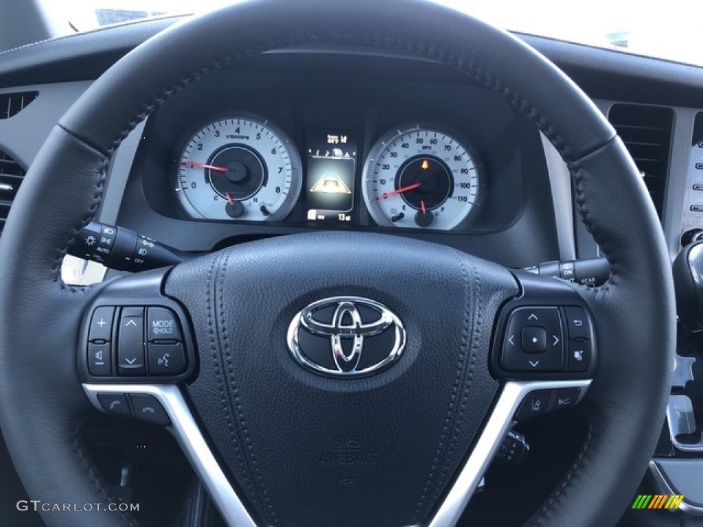 2019 Toyota Sienna SE AWD Black Steering Wheel Photo #130584081