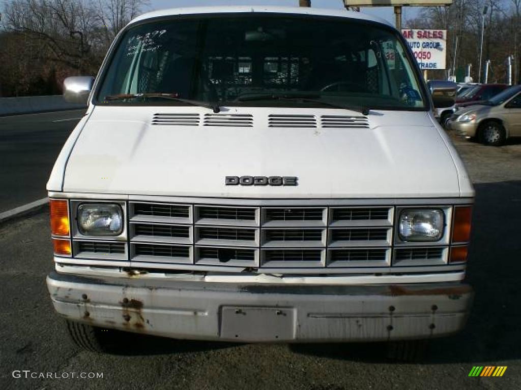 1992 Ram Van B250 Cargo - Bright White / Blue photo #1