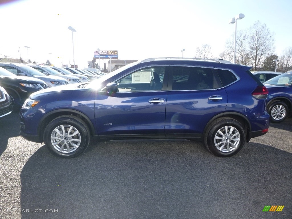 2019 Rogue SV AWD Hybrid - Caspian Blue / Charcoal photo #7