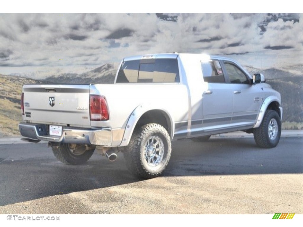 2012 Ram 2500 HD Laramie Longhorn Mega Cab 4x4 - Bright Silver Metallic / Light Pebble Beige/Bark Brown photo #3