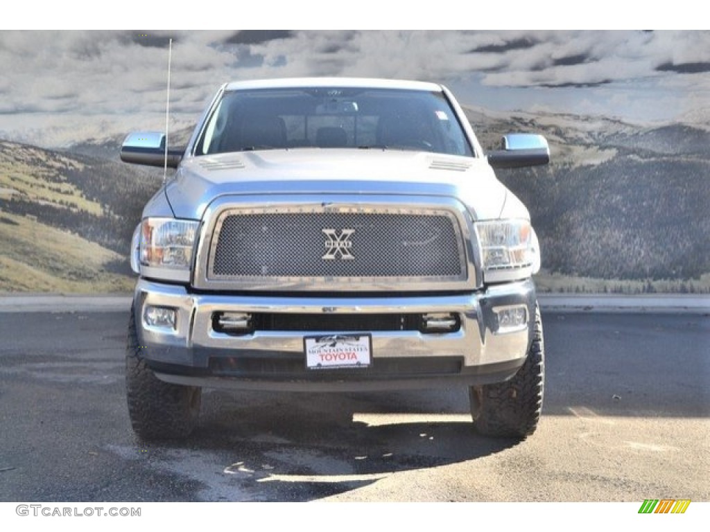 2012 Ram 2500 HD Laramie Longhorn Mega Cab 4x4 - Bright Silver Metallic / Light Pebble Beige/Bark Brown photo #4