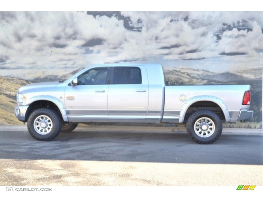2012 Ram 2500 HD Laramie Longhorn Mega Cab 4x4 - Bright Silver Metallic / Light Pebble Beige/Bark Brown photo #6