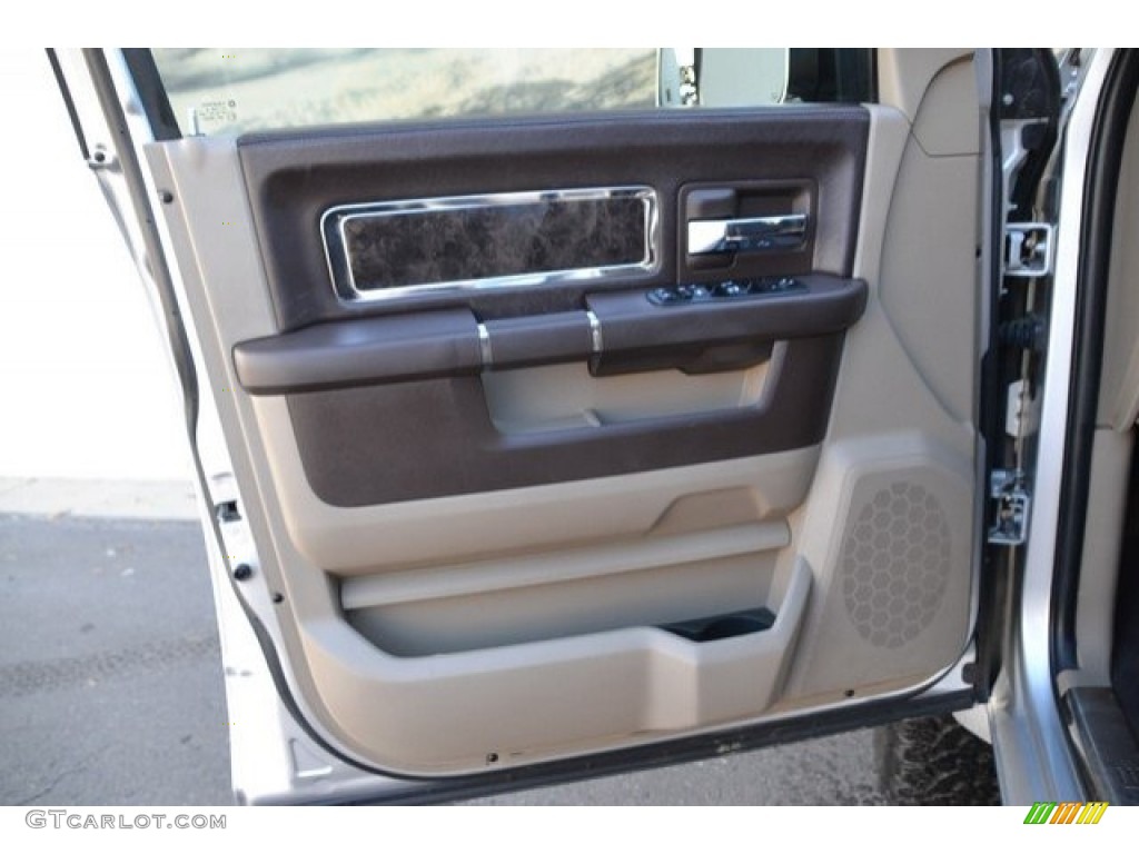 2012 Ram 2500 HD Laramie Longhorn Mega Cab 4x4 - Bright Silver Metallic / Light Pebble Beige/Bark Brown photo #25