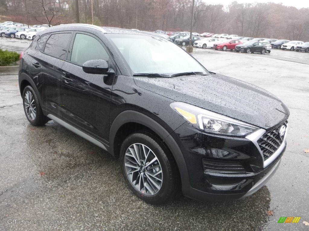 Black Noir Pearl 2019 Hyundai Tucson SEL AWD Exterior Photo #130590024