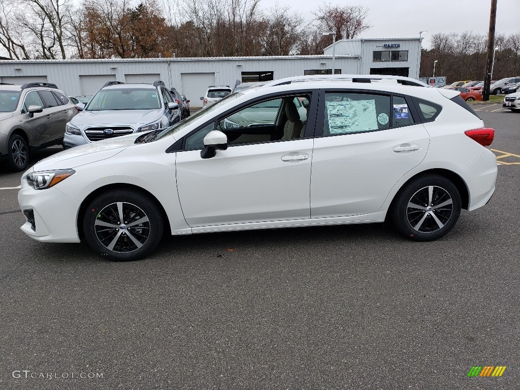 Crystal White Pearl 2019 Subaru Impreza 2.0i Premium 5-Door Exterior Photo #130590846