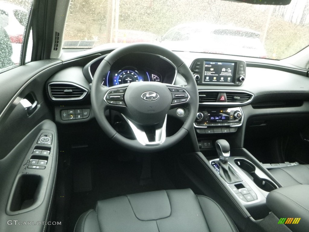 Black Interior 2019 Hyundai Santa Fe Limited AWD Photo #130591029