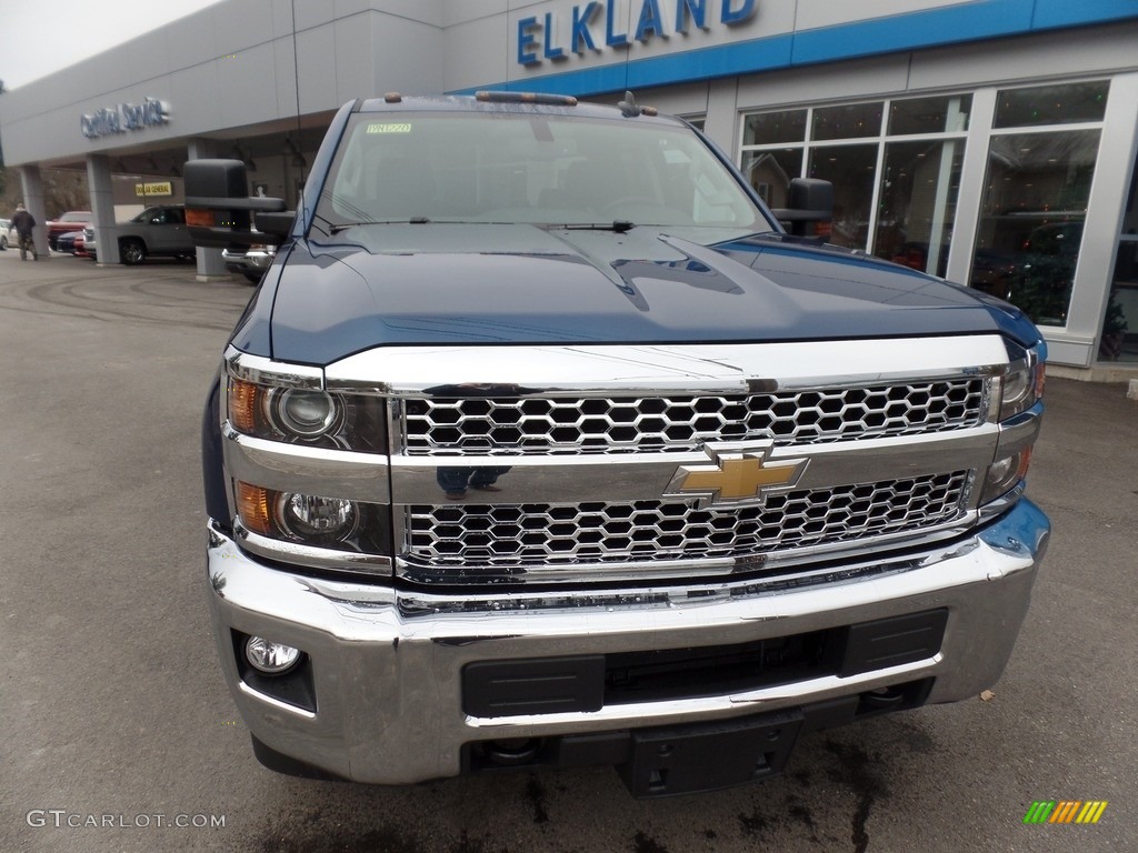 2019 Silverado 2500HD LT Double Cab 4WD - Deep Ocean Blue Metallic / Jet Black photo #2