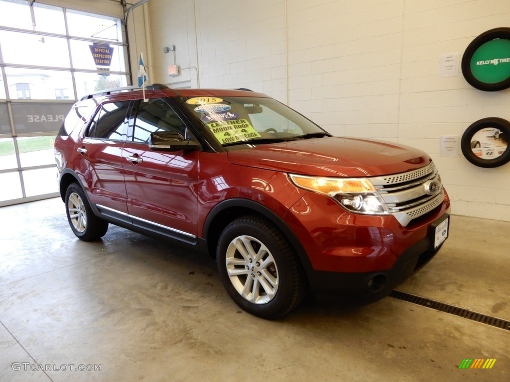 2015 Explorer XLT 4WD - Ruby Red / Medium Light Stone photo #1