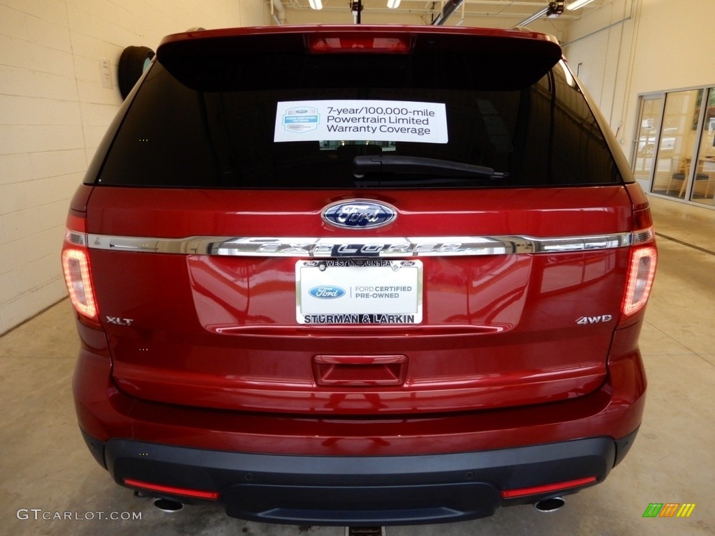 2015 Explorer XLT 4WD - Ruby Red / Medium Light Stone photo #4