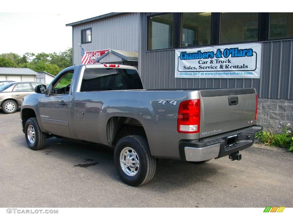 2009 Sierra 2500HD SLE Regular Cab 4x4 - Steel Gray Metallic / Dark Titanium photo #12