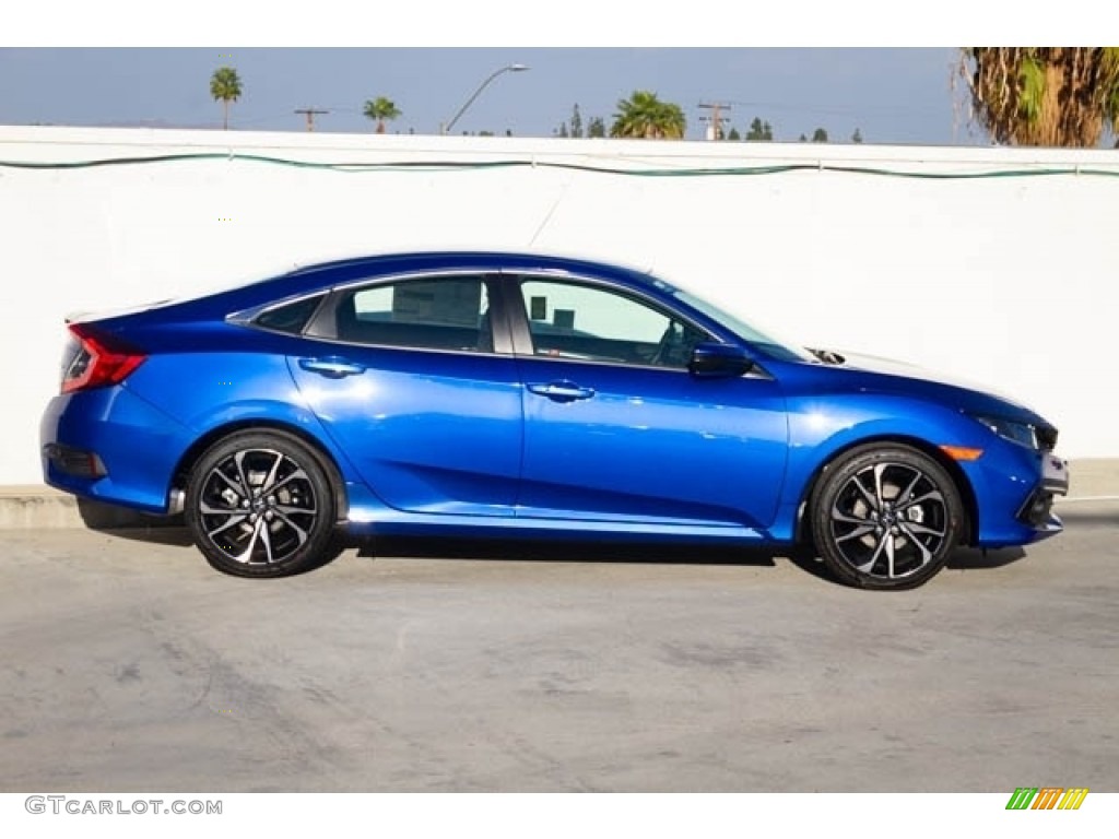 Agean Blue Metallic 2019 Honda Civic Sport Sedan Exterior Photo #130595905