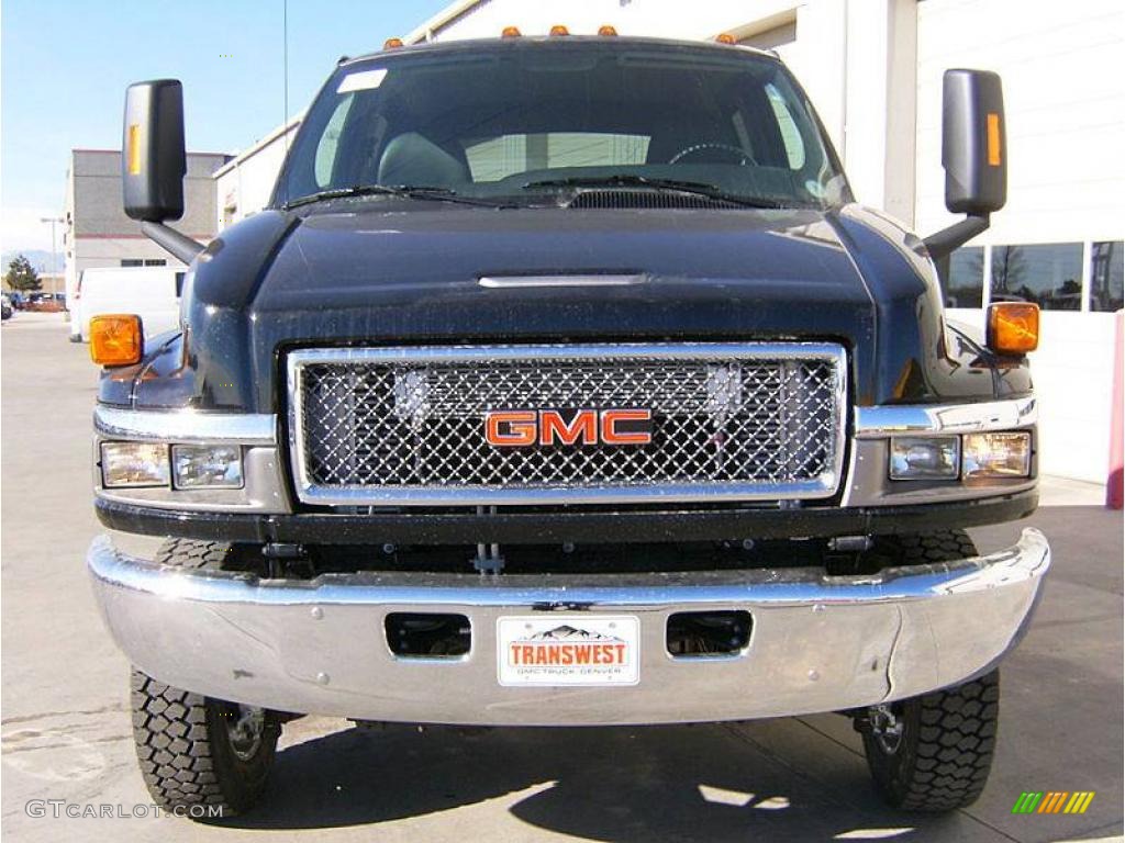 2009 C Series Topkick C5500 Crew Cab 4x4 Chassis - Onyx Black / Dark Pewter photo #2