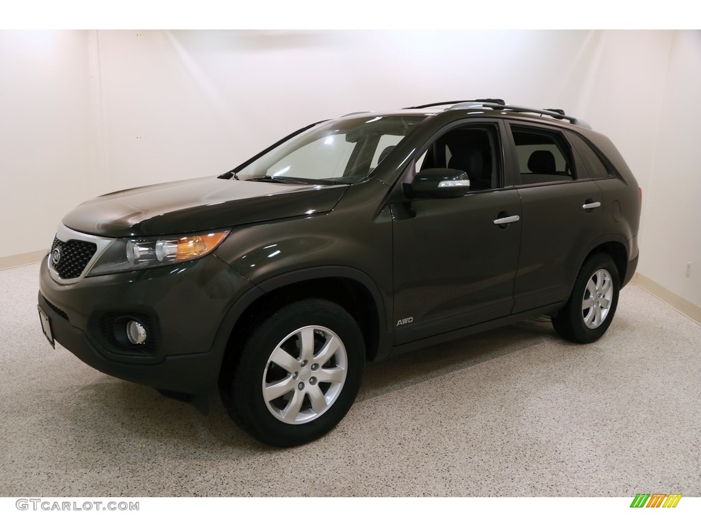 2011 Sorento LX AWD - Tuscan Olive / Black photo #3