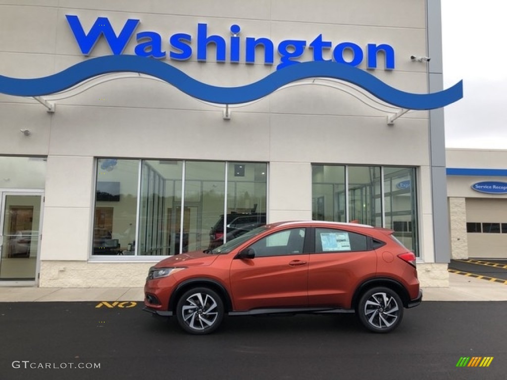 2019 HR-V Sport AWD - Orangeburst Metallic / Black photo #1