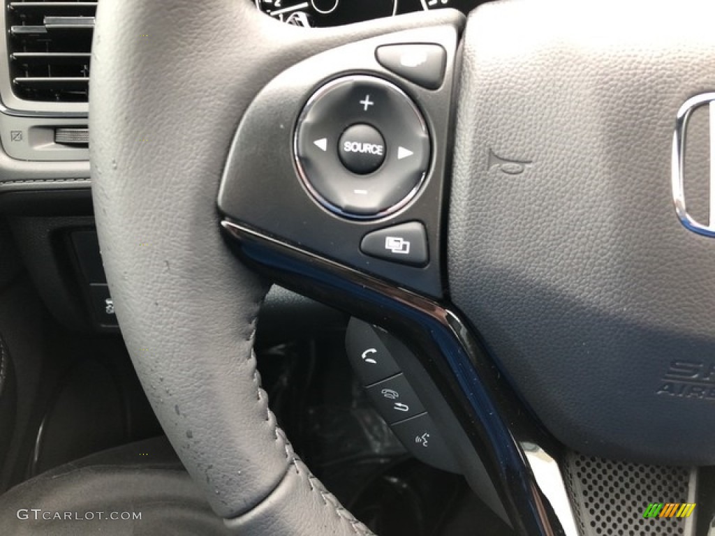 2019 Honda HR-V Sport AWD Black Steering Wheel Photo #130602603