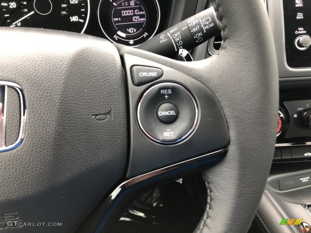 2019 Honda HR-V Sport AWD Black Steering Wheel Photo #130602621