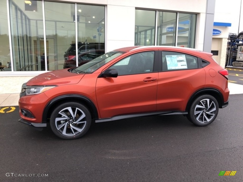Orangeburst Metallic 2019 Honda HR-V Sport AWD Exterior Photo #130602657