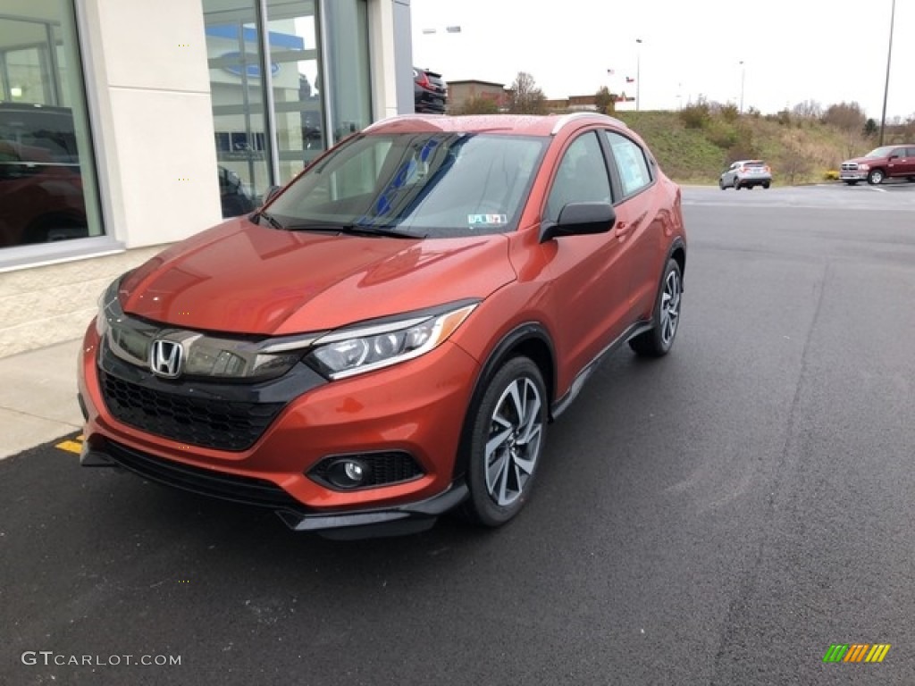 Orangeburst Metallic 2019 Honda HR-V Sport AWD Exterior Photo #130602681