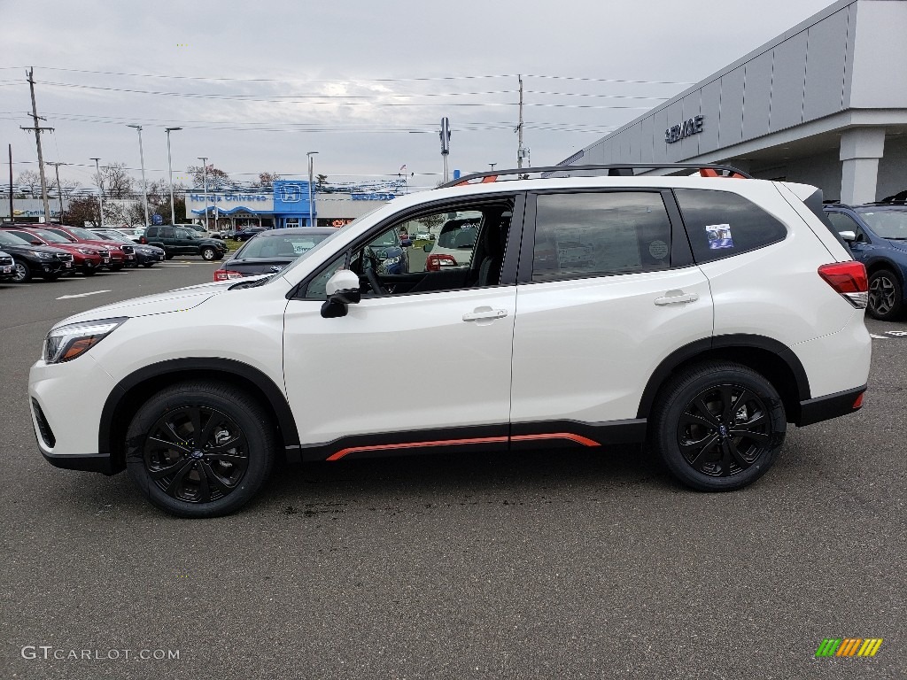 Crystal White Pearl 2019 Subaru Forester 2.5i Sport Exterior Photo #130603995