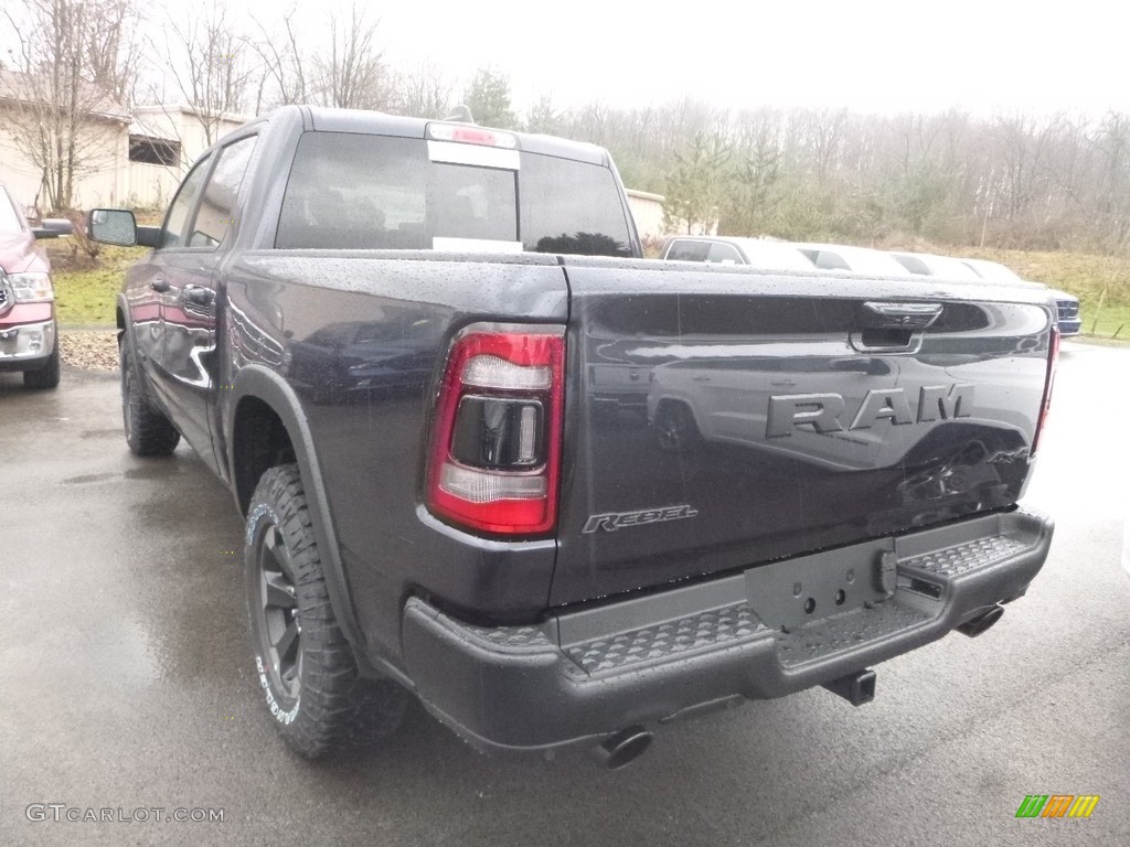 2019 1500 Rebel Crew Cab 4x4 - Maximum Steel Metallic / Black/Red photo #3