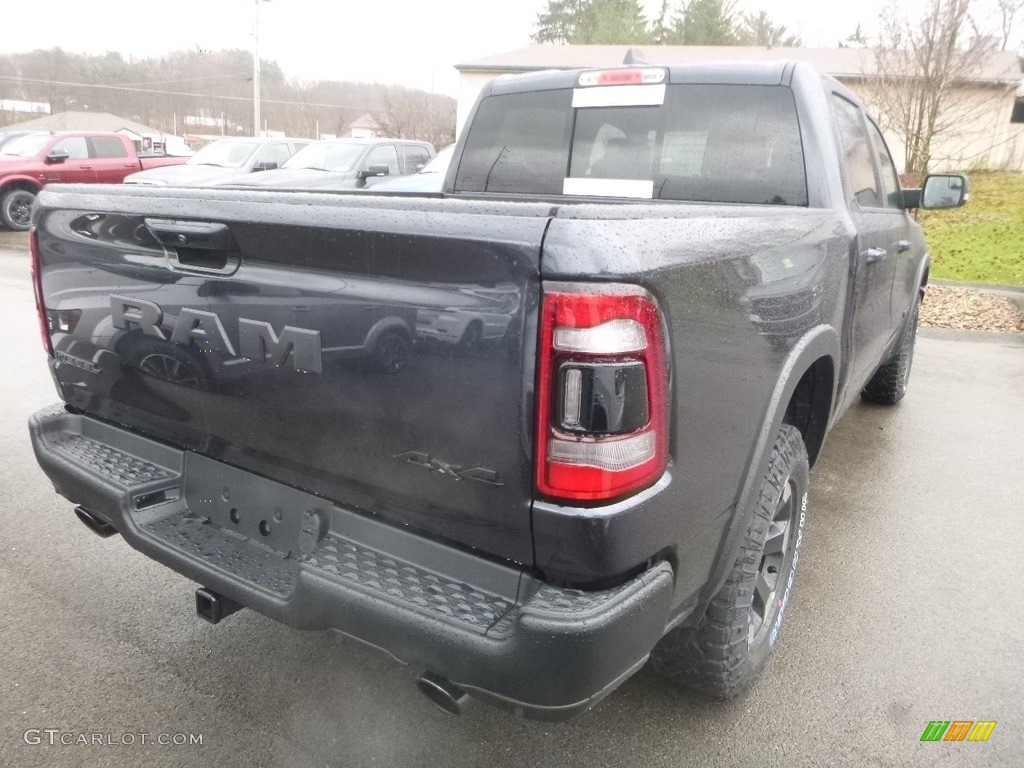 2019 1500 Rebel Crew Cab 4x4 - Maximum Steel Metallic / Black/Red photo #5