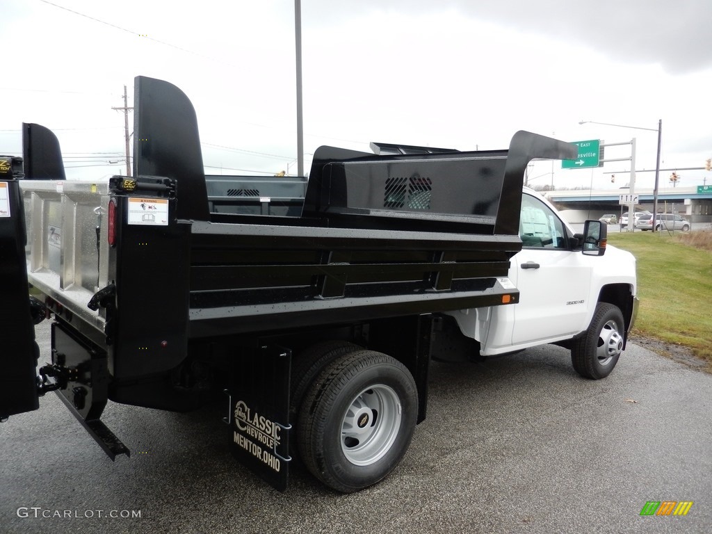 2019 Silverado 3500HD Work Truck Regular Cab Dump Truck - Summit White / Dark Ash/Jet Black photo #4