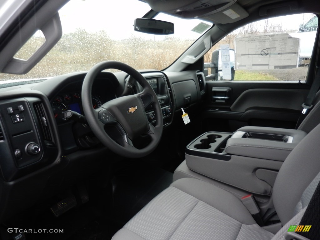 Dark Ash/Jet Black Interior 2019 Chevrolet Silverado 3500HD Work Truck Regular Cab Dump Truck Photo #130615047