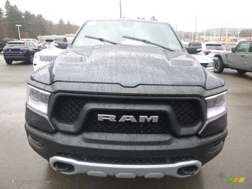 2019 1500 Rebel Crew Cab 4x4 - Maximum Steel Metallic / Black/Red photo #8