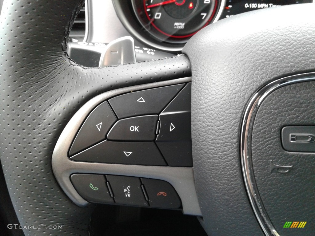 2019 Dodge Charger R/T Scat Pack Black Steering Wheel Photo #130615779