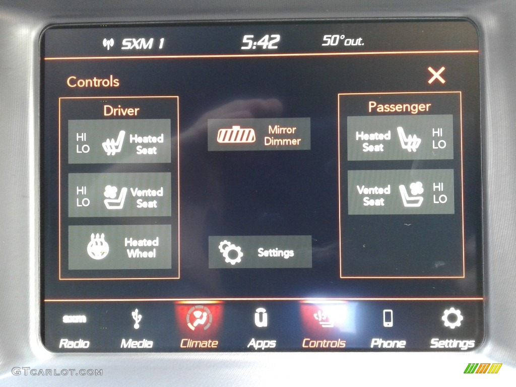 2019 Dodge Charger R/T Scat Pack Controls Photo #130615959