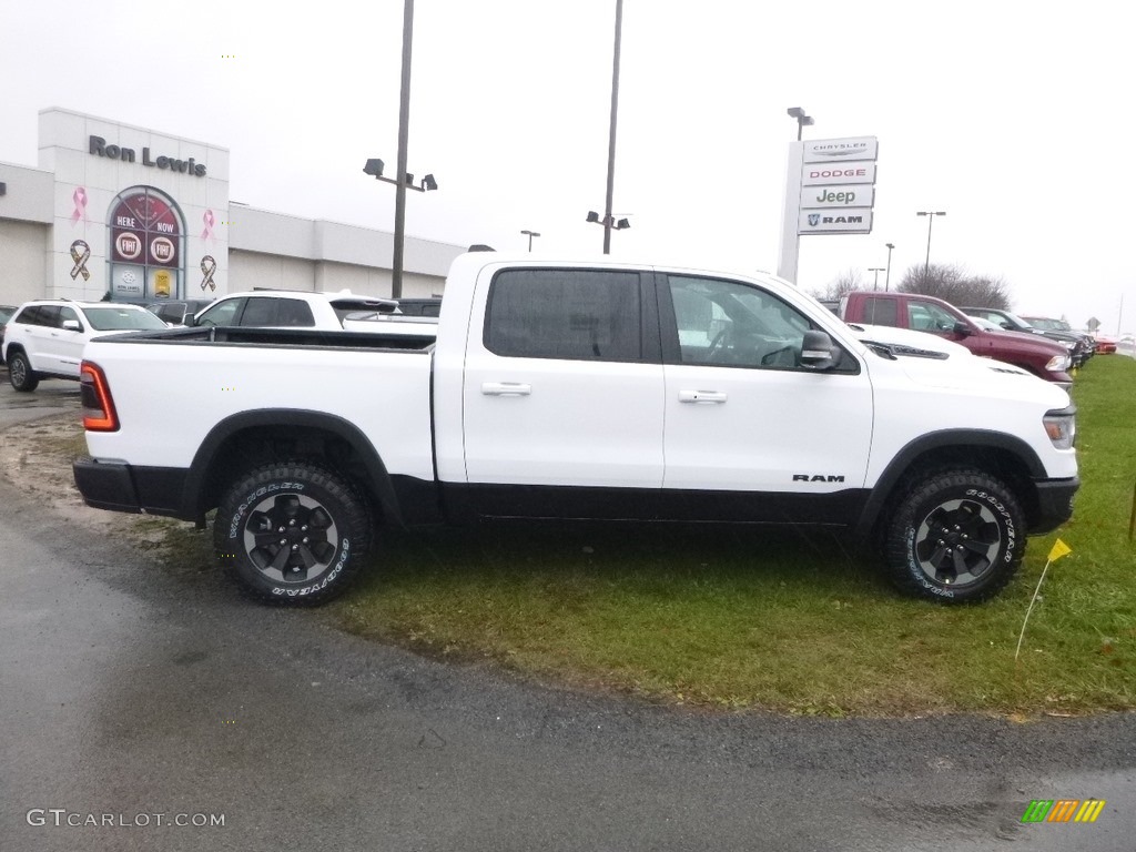 2019 1500 Rebel Crew Cab 4x4 - Bright White / Black/Red photo #7