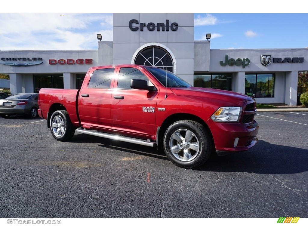 2015 1500 Express Crew Cab 4x4 - Deep Cherry Red Crystal Pearl / Black/Diesel Gray photo #1