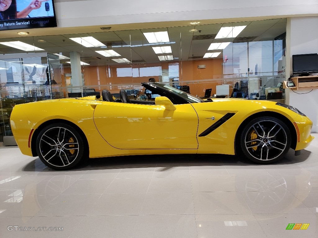 2019 Corvette Stingray Convertible - Corvette Racing Yellow Tintcoat / Black photo #3