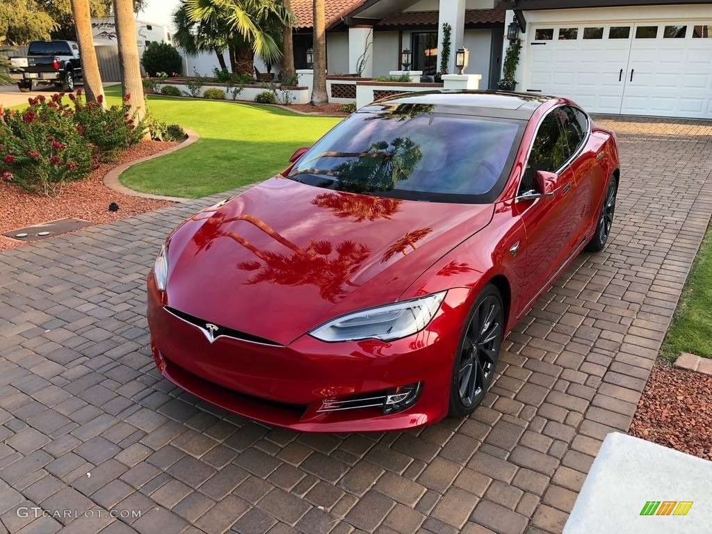 Red Multi-Coat 2018 Tesla Model S P100D Exterior Photo #130617537