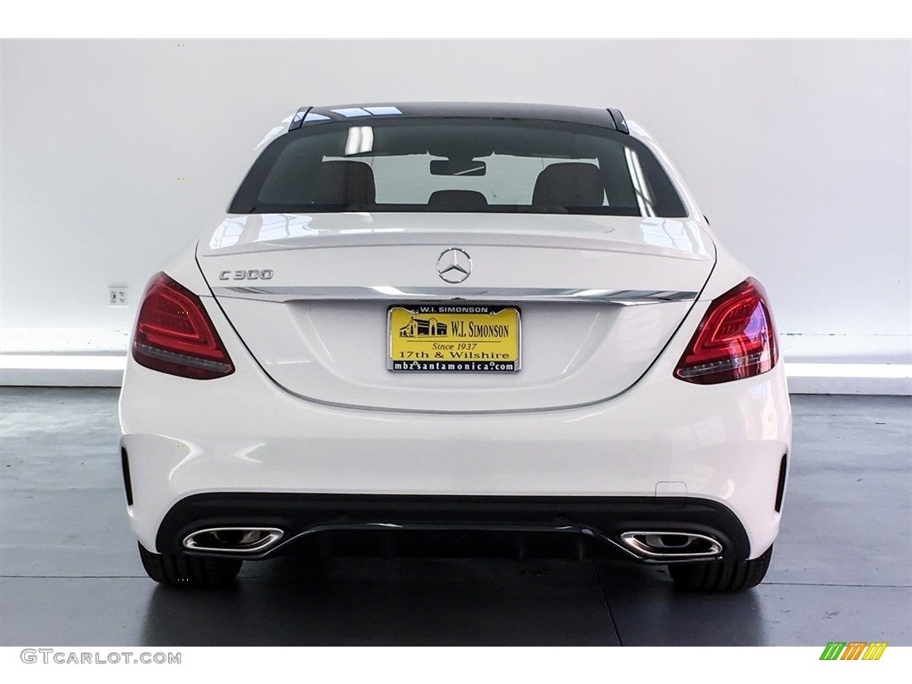 2019 C 300 Sedan - Polar White / Cranberry Red/Black photo #3