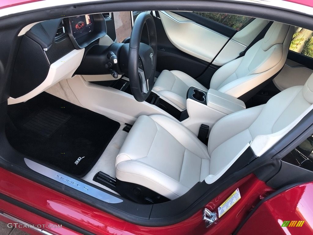 Parchment Interior 2018 Tesla Model S P100D Photo #130617639