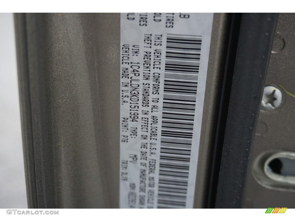 2019 Cherokee Color Code PT6 for Light Brownstone Pearl Photo #130617648