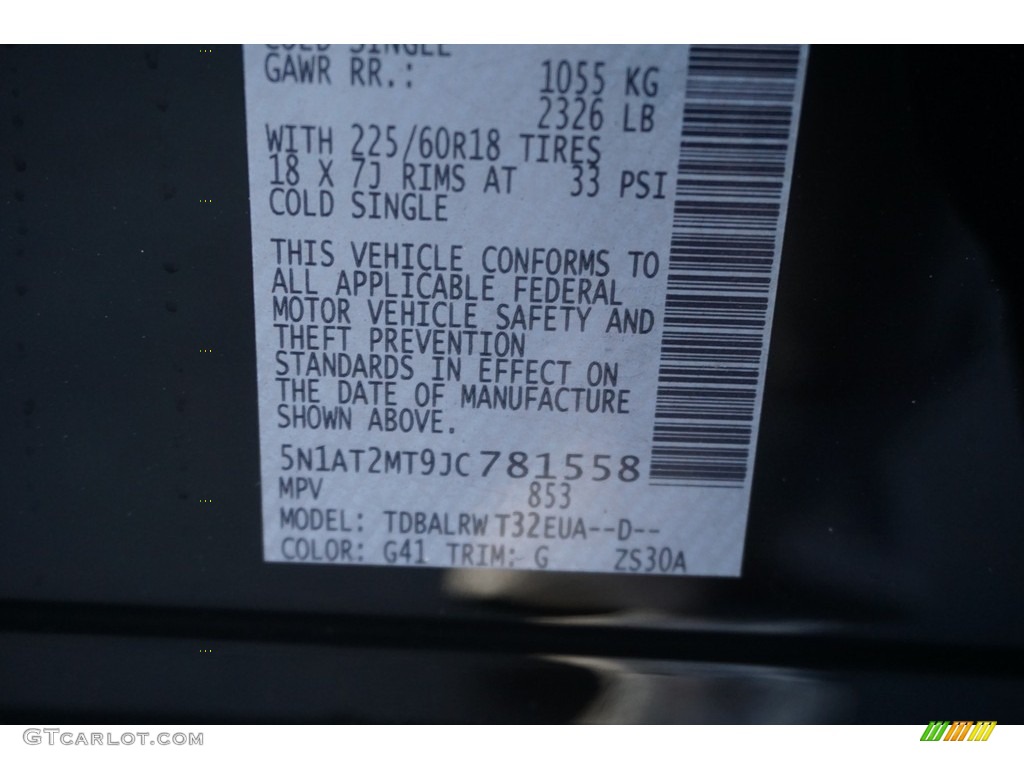 2018 Nissan Rogue SL Parts Photos