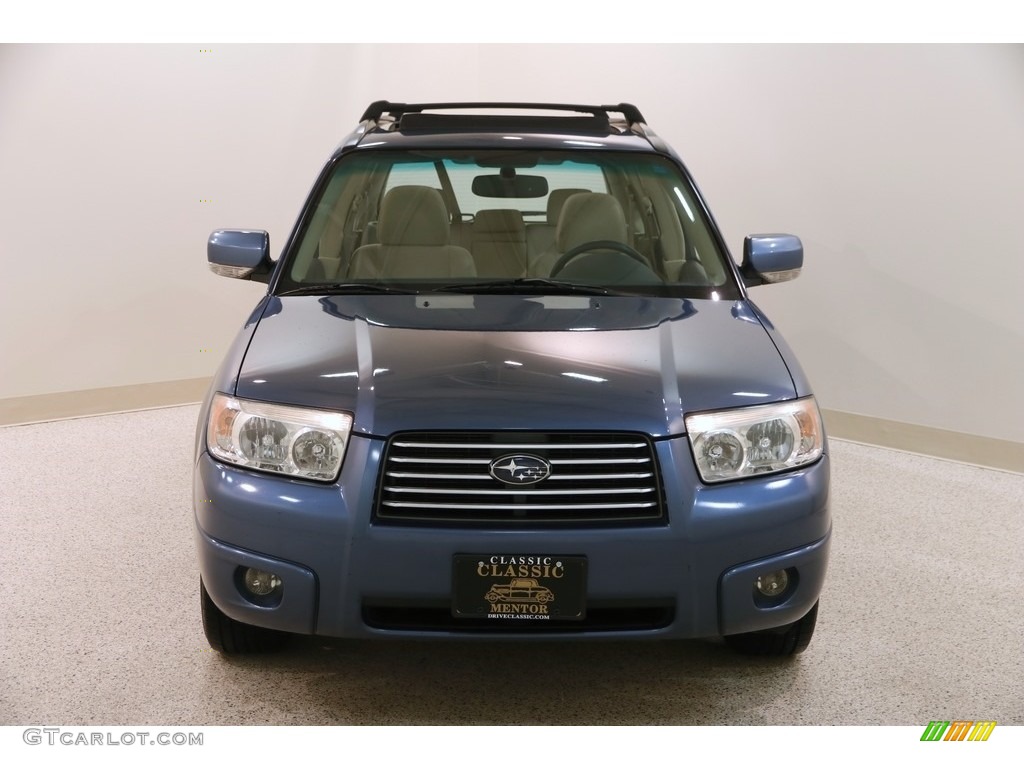 2007 Forester 2.5 X Premium - Newport Blue Pearl / Desert Beige photo #2