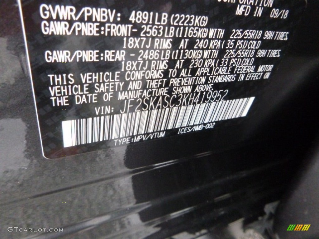 2019 Forester 2.5i Limited - Dark Gray Metallic / Black photo #16