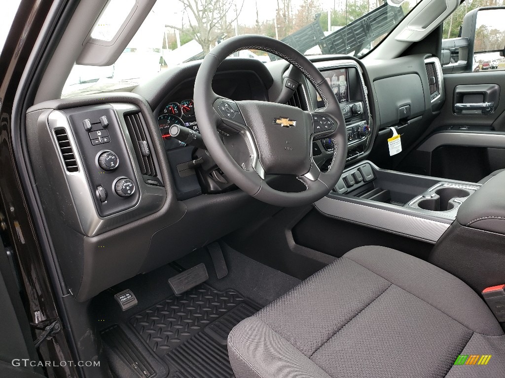Jet Black Interior 2019 Chevrolet Silverado 3500HD LT Crew Cab 4x4 Photo #130621920