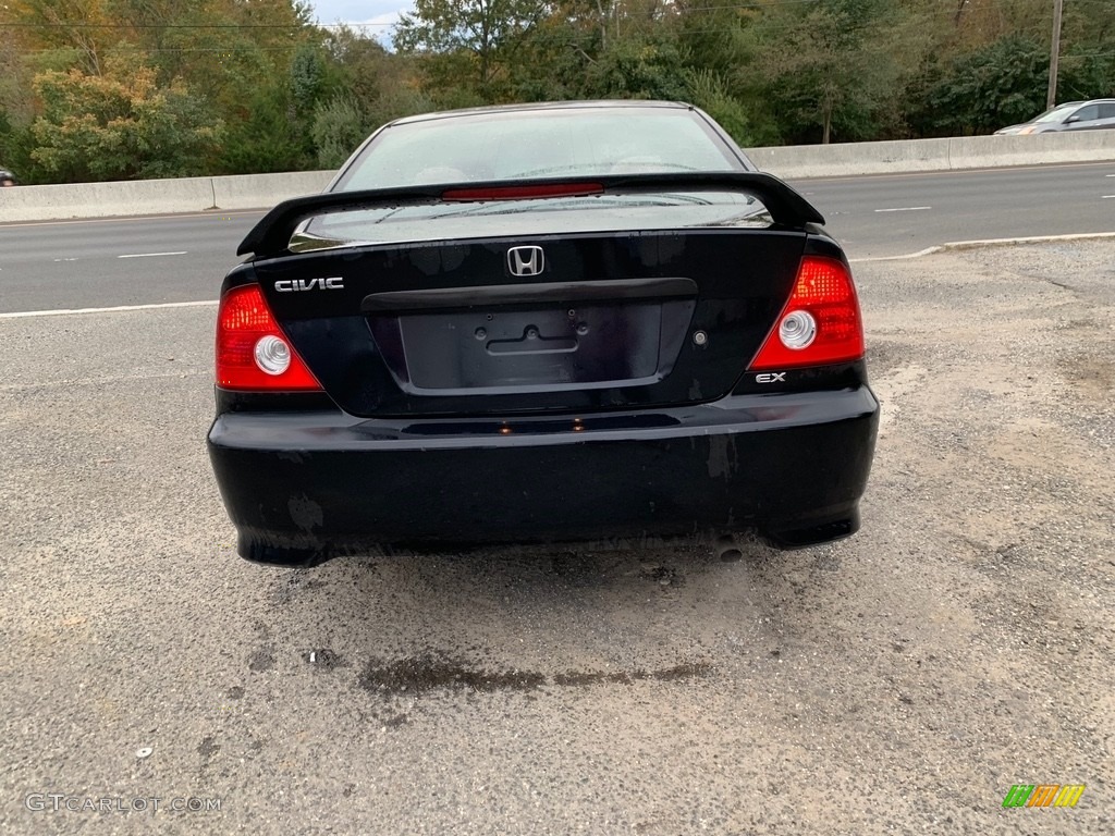 2005 Civic EX Coupe - Nighthawk Black Pearl / Black photo #4