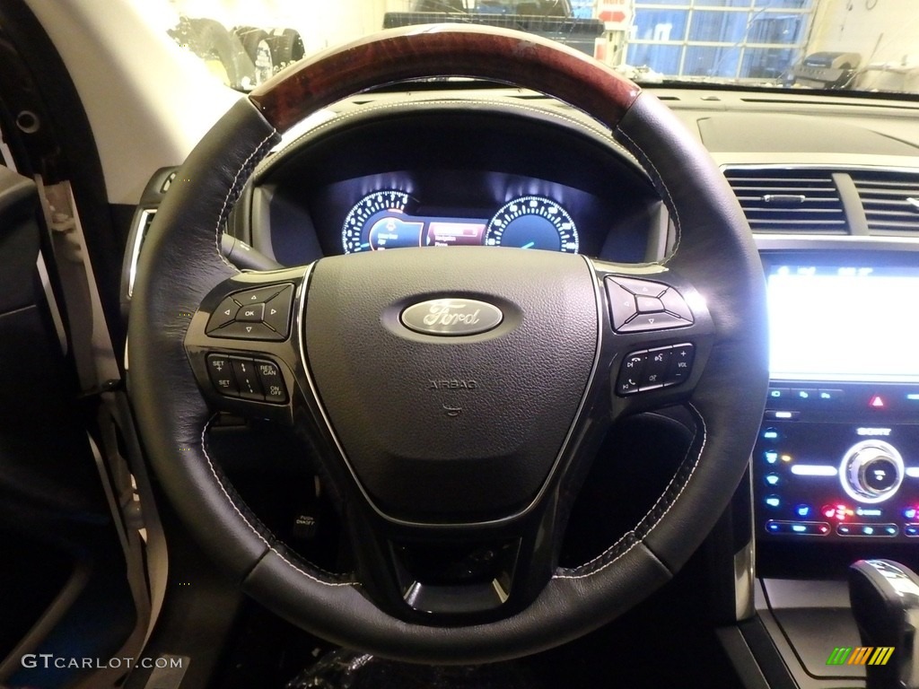 2019 Ford Explorer Platinum 4WD Medium Soft Ceramic Steering Wheel Photo #130624713
