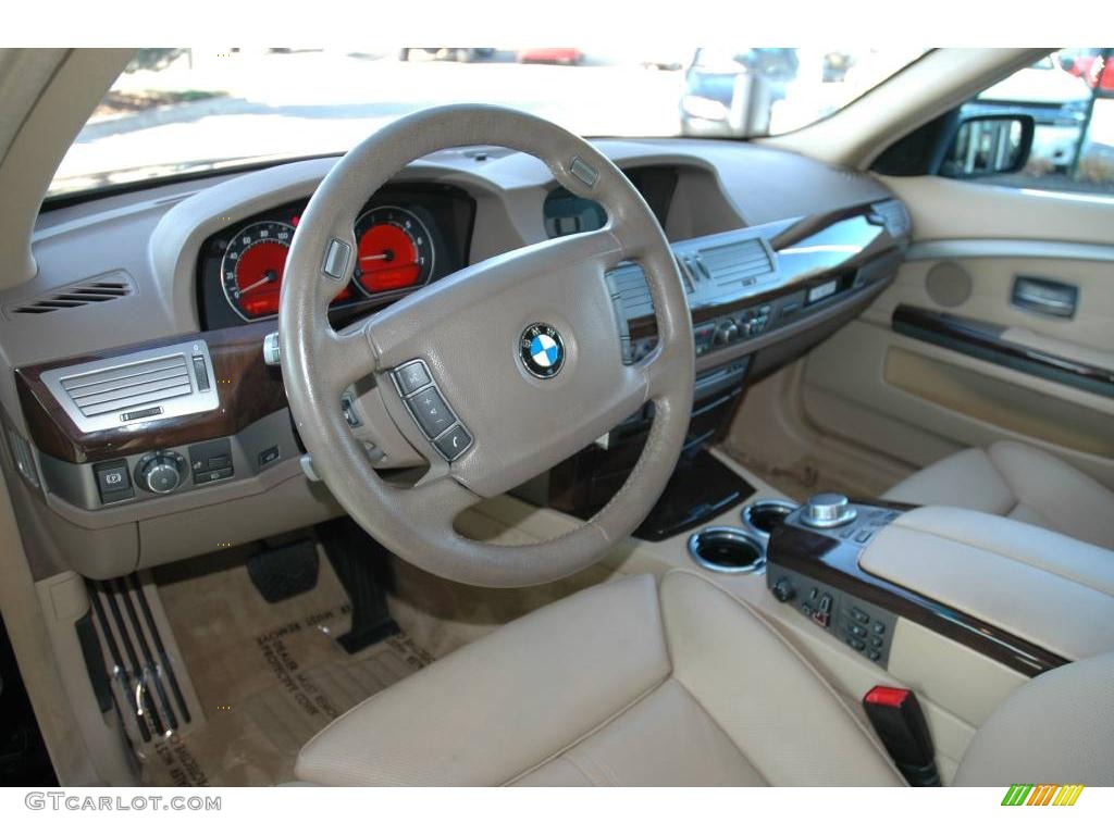 2006 7 Series 750Li Sedan - Black Sapphire Metallic / Beige Nasca Leather photo #15
