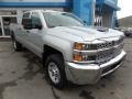 Silver Ice Metallic - Silverado 3500HD Work Truck Crew Cab 4x4 Photo No. 2